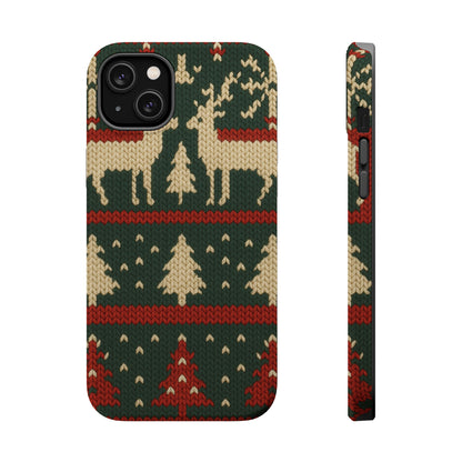 Holiday Reindeer Knit iPhone Case | compatible with MagSafe