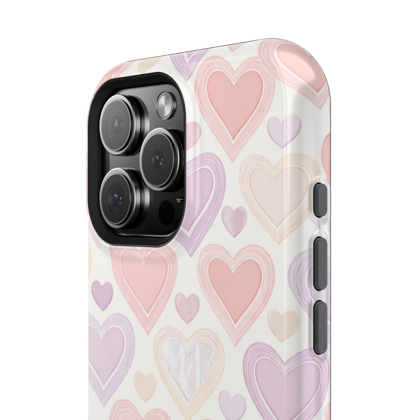 Pastel Heart Love MagSafe Impact-Resistant iPhone Case