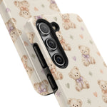 Cute Pastel Bear Impact Phone Case | Heart & Star Kawaii Pattern