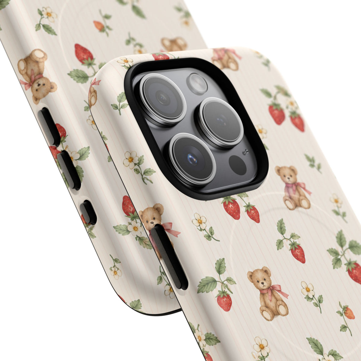 Strawberry Teddy iPhone Case with MagSafe