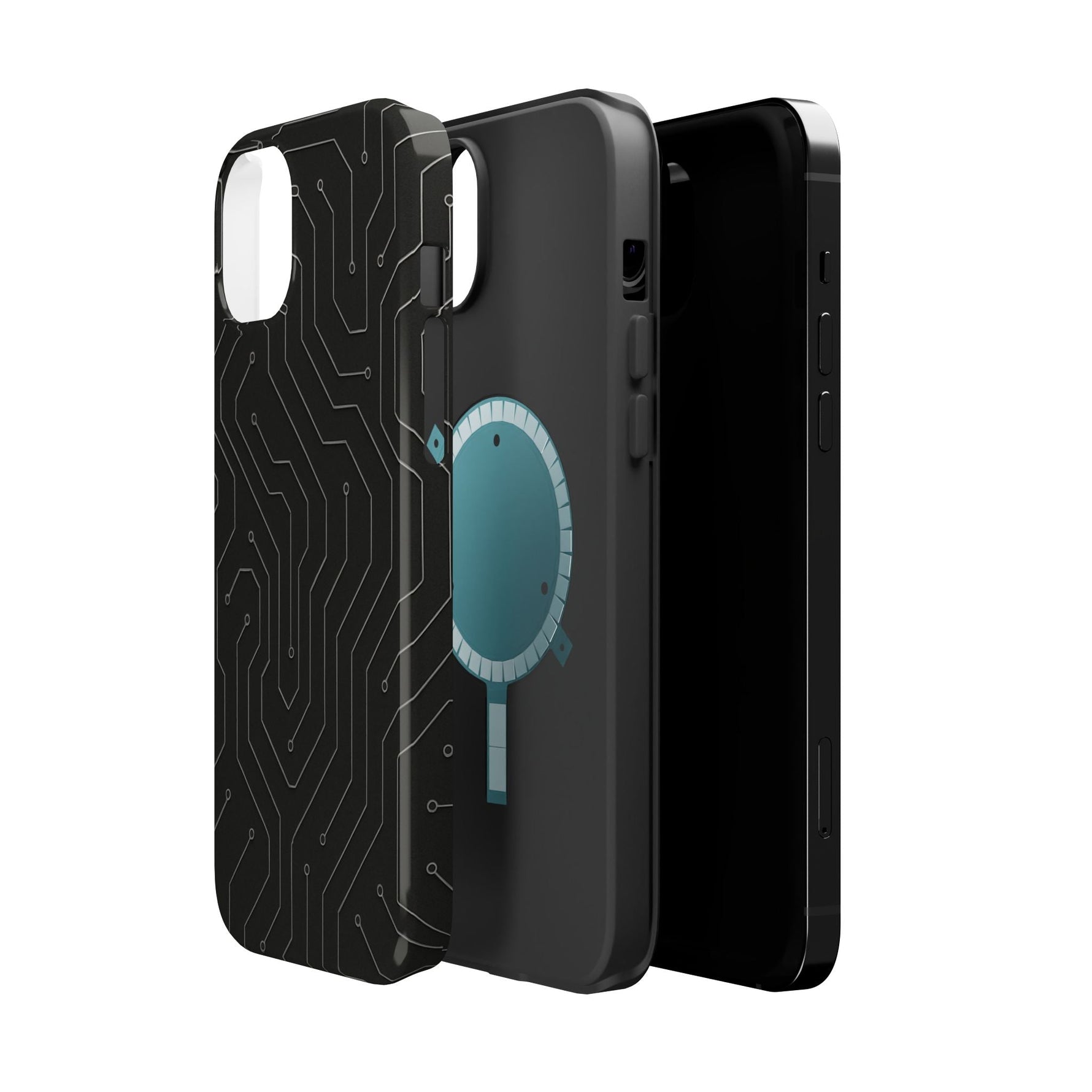 Black Circuit Board Design iPhone Case | MagSafe  Shamo's