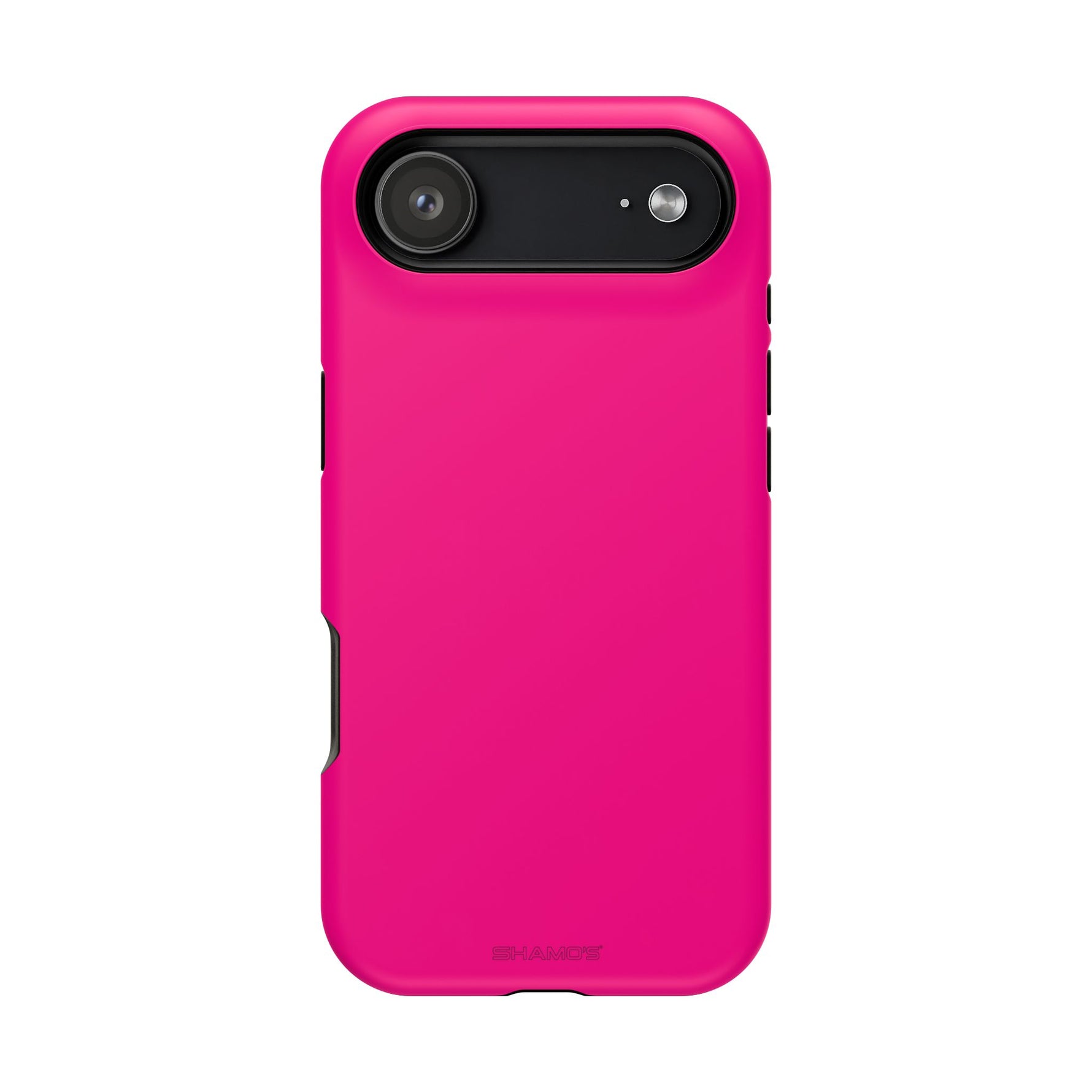 Neon Pink MagSafe Compatible Impact-Resistant Phone Case Hot Pink