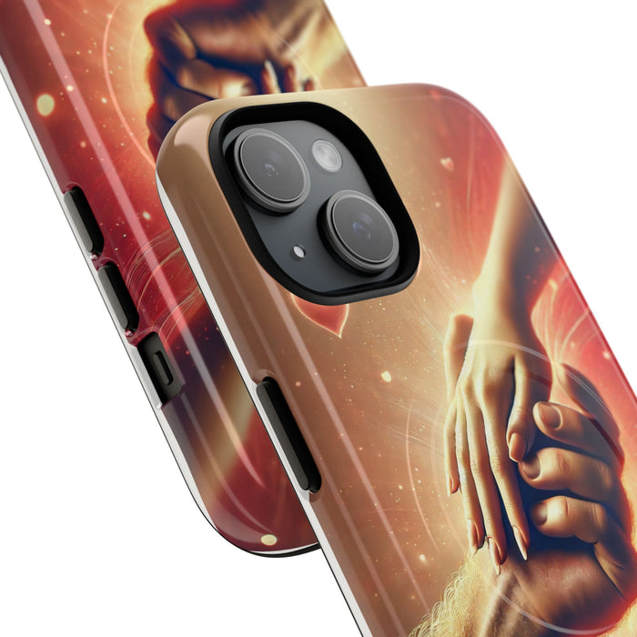 Magnetic Phone Case - Hands in Love Design - Compatible with MagSafe