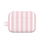 Pink Striped AirPod Case — Pastel Candy Stripe Protective Cover