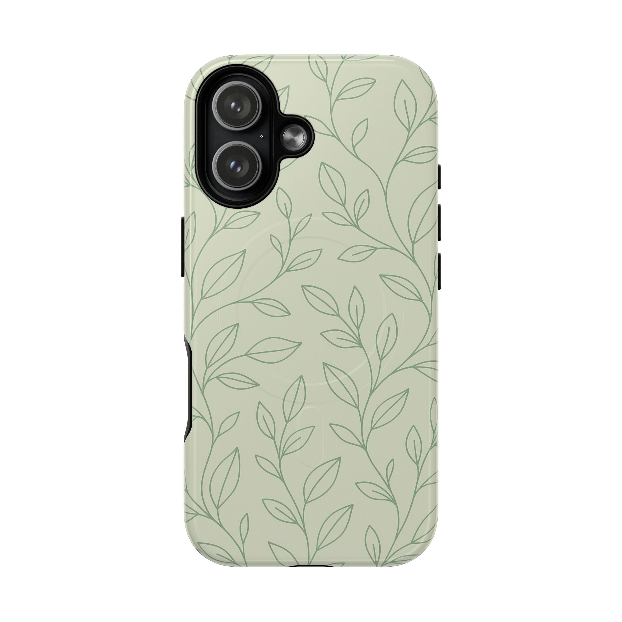 Sage Botanical Leaves Floral iPhone Case | MagSafe - Shamo's