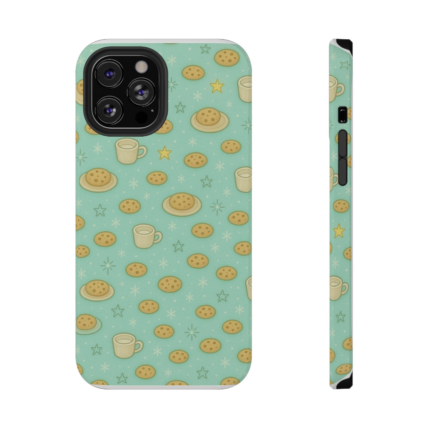 Cookie & Coffee Pattern Tough iPhone Case — Impact-Resistant