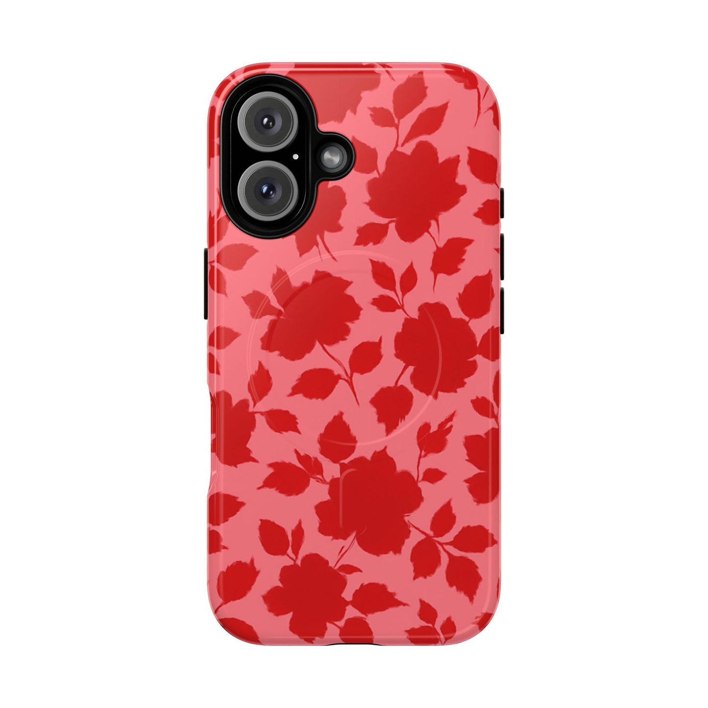 Red Floral Love iPhone Case (MagSafe compatible)
