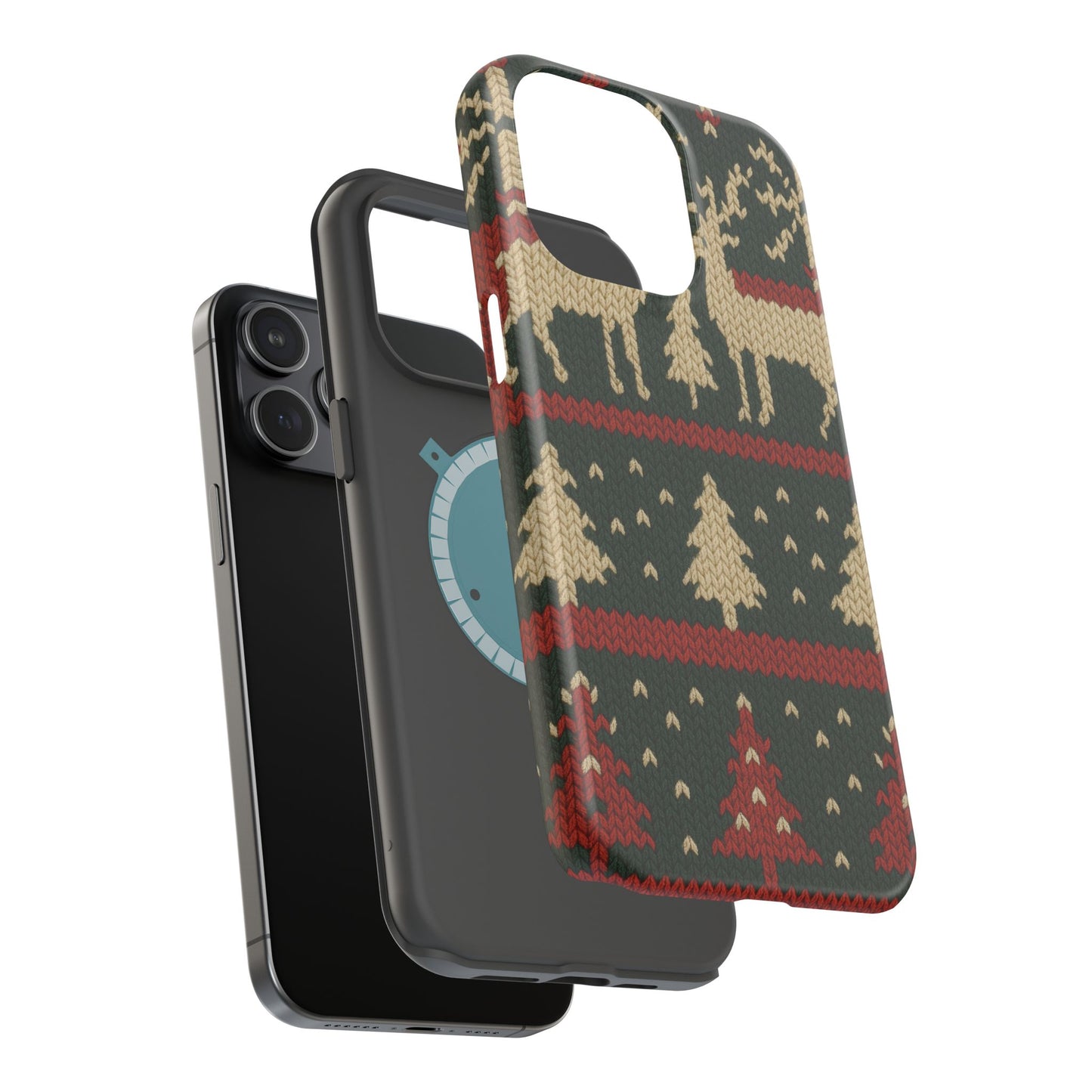 Holiday Reindeer Knit iPhone Case | compatible with MagSafe