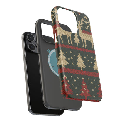 Holiday Reindeer Knit iPhone Case | compatible with MagSafe