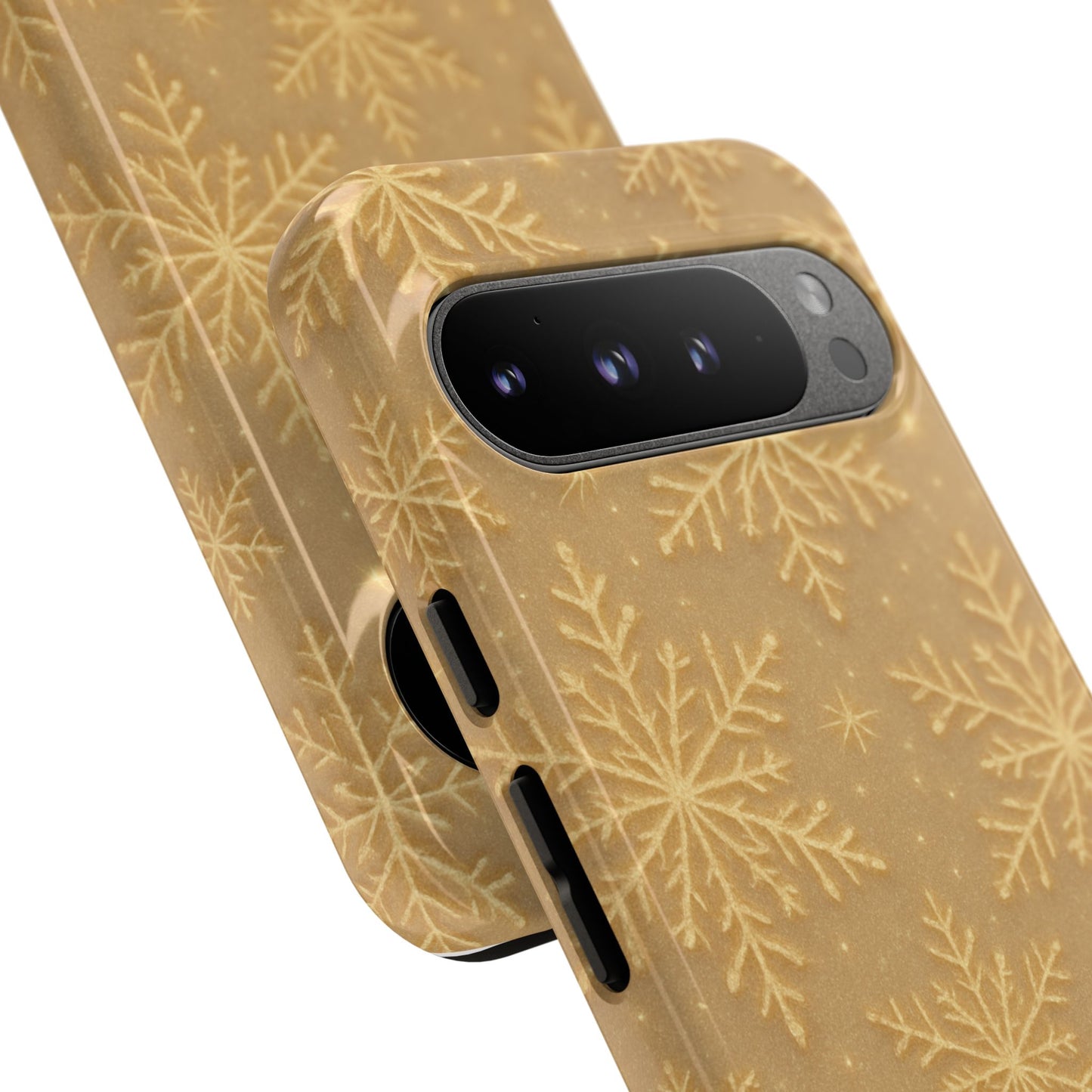 Golden Snowflake Holiday iPhone Case