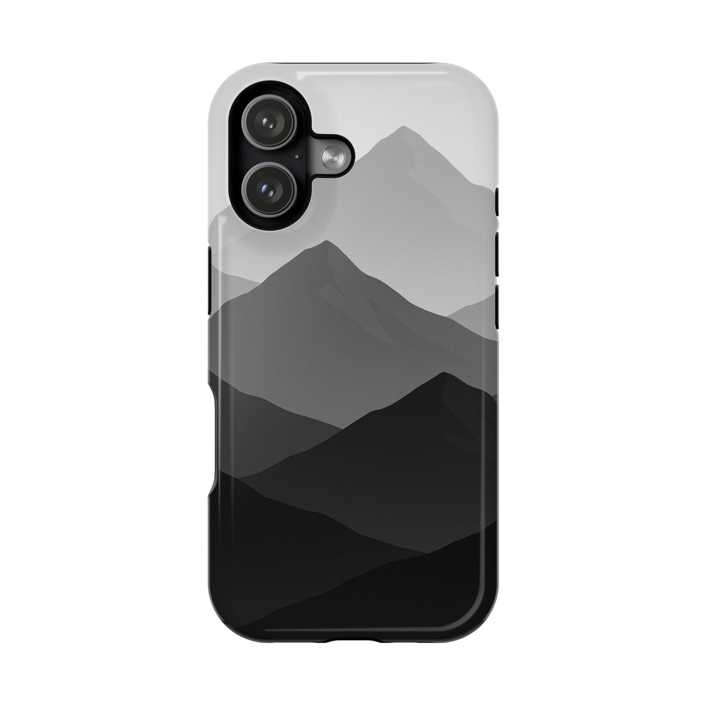 Monochrome Mountain Design iPhone Case | MagSafe  Shamo's iPhone 17 / Glossy