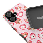 Pink Puppy Heart Pattern MagSafe Impact-Resistant iPhone Case, Valentine Phone Cover