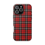 Funda para iPhone resistente a impactos con cuadros escoceses rojos | Compatibilidad con MagSafe