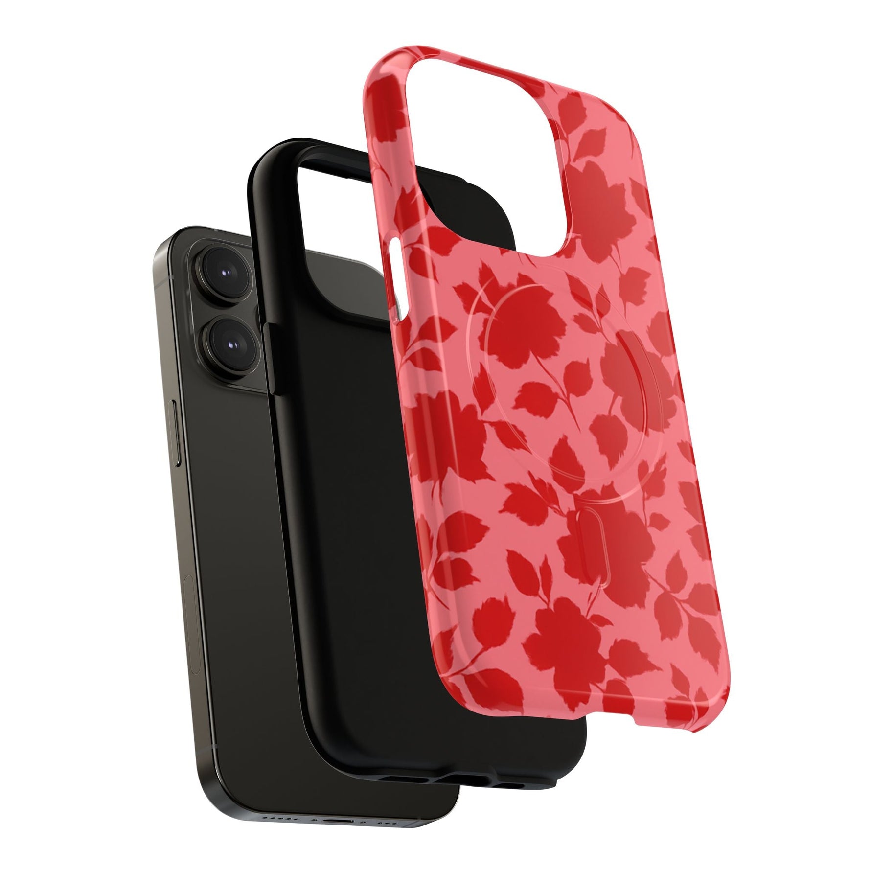 Red Floral Love iPhone Case (MagSafe compatible)  Shamo's