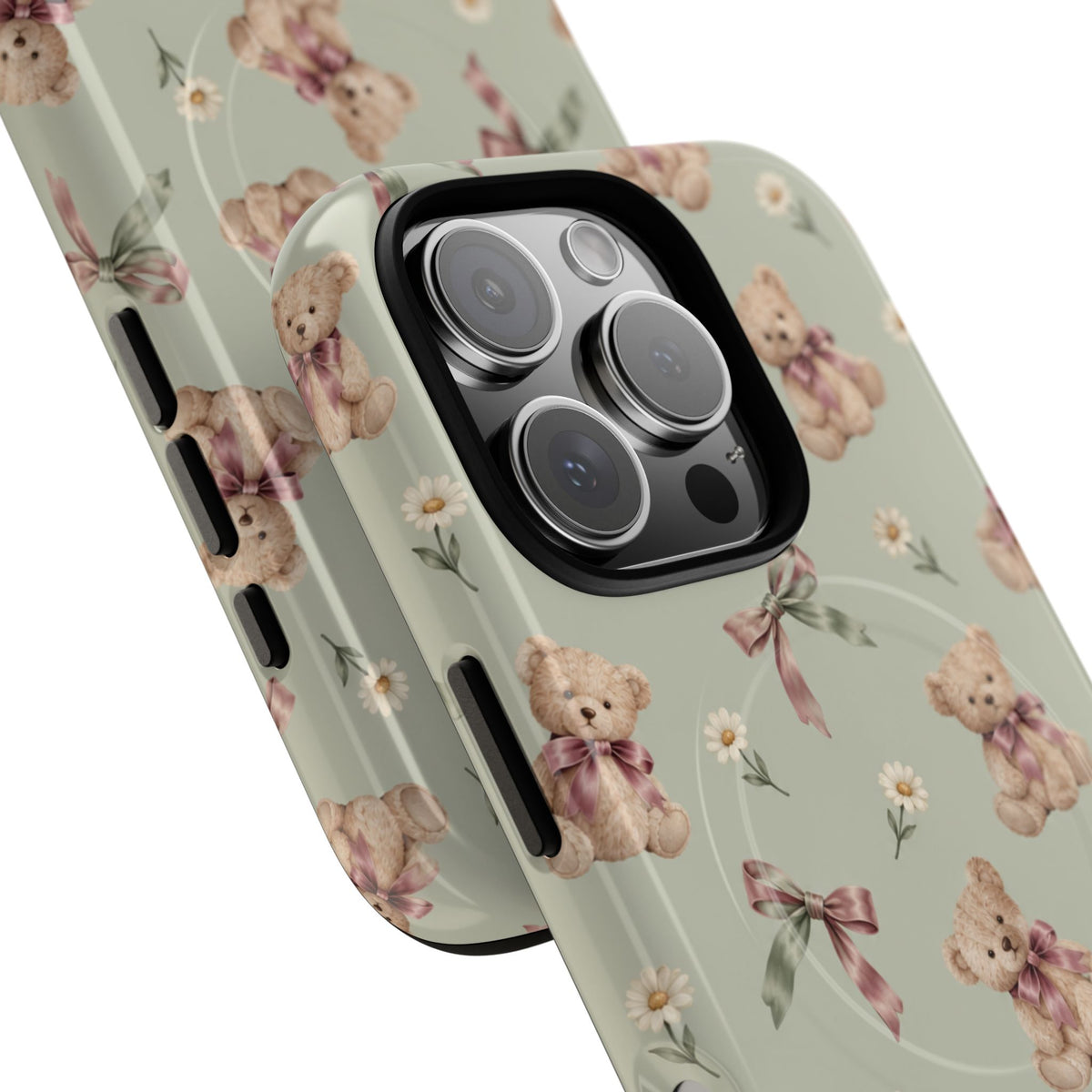 Funda para iPhone con lazo y osito de peluche con MagSafe
