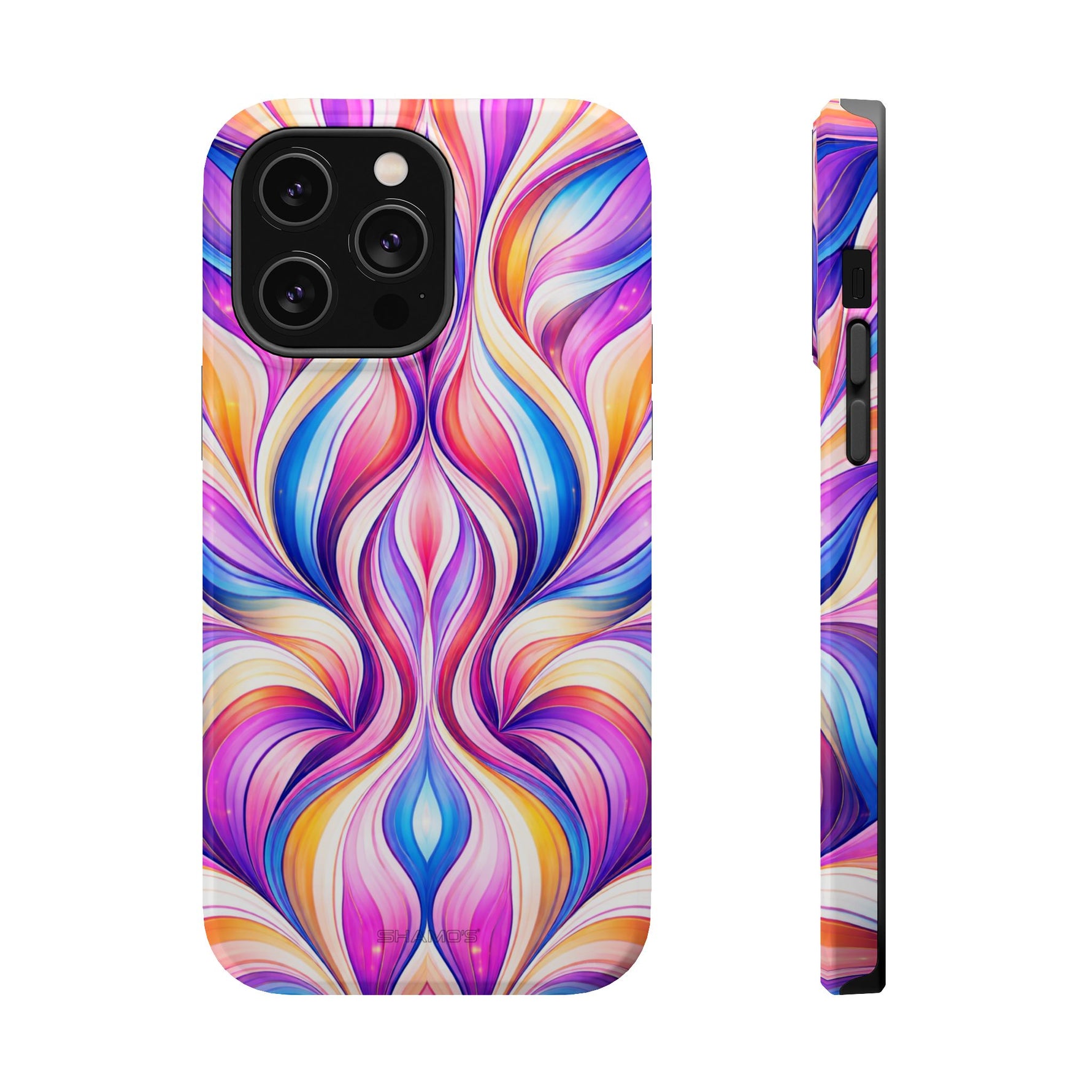 Colorful Abstract Swirl Magnetic Impact iPhone Case | MagSafe