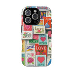 Vintage Romantic Love Stamp iPhone Case | Tough Protection + MagSafe