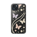 Butterfly Pearl Impact-Resistant Clear iPhone Case - Shamo's