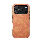 Floral Rose Gold Magnetic Impact-Resistant iPhone Case, MagSafe Compatible - iPhone 17 Pro / Glossy - Shamo's