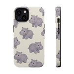 Cute Tiny Hippo Magnetic Impact-Resistant Phone Case