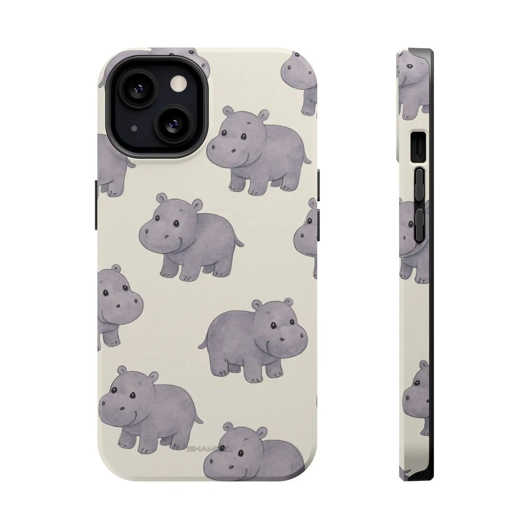 Cute Tiny Hippo Magnetic Impact-Resistant Phone Case