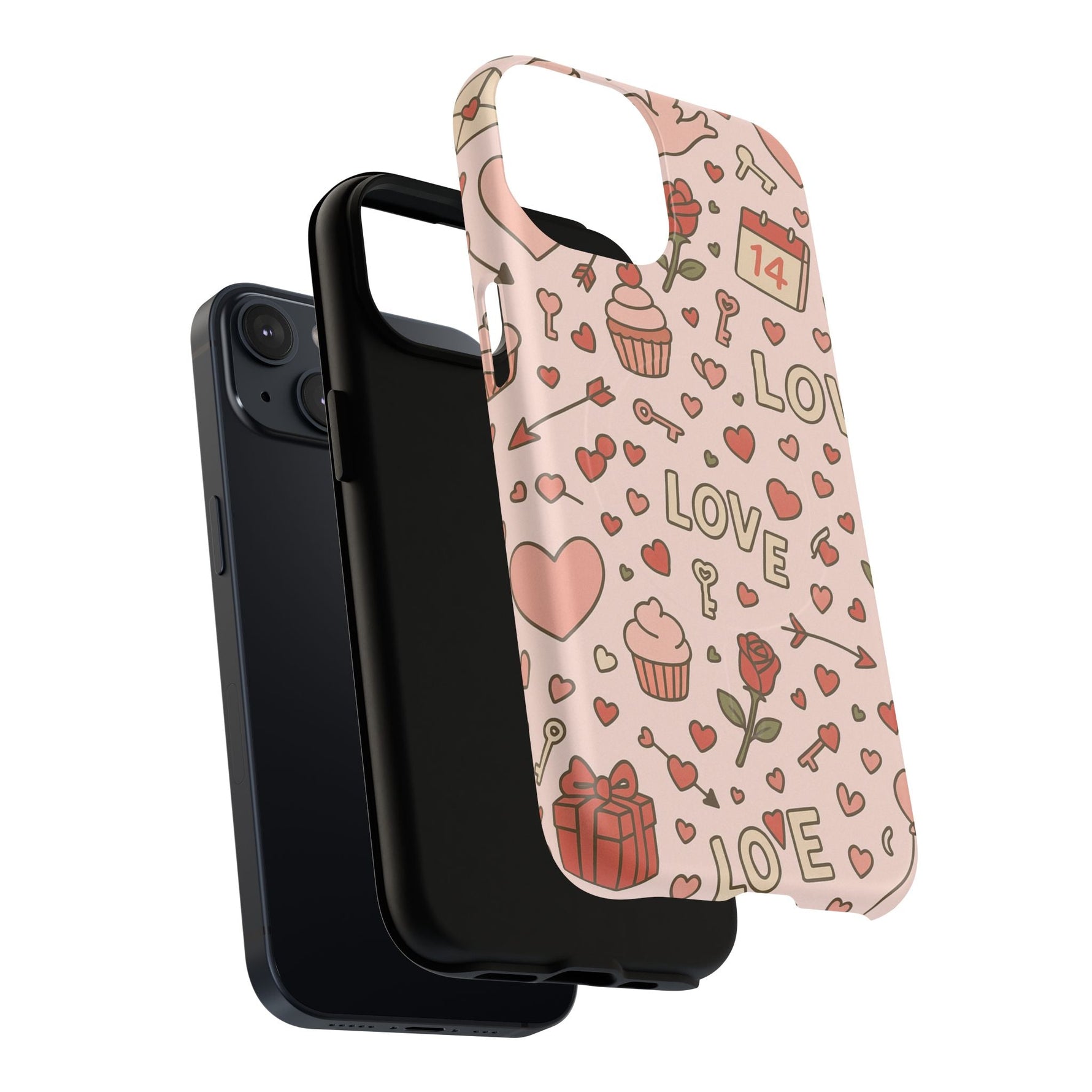 Sweet Love Pattern iPhone Case (MagSafe compatible)  Shamo's