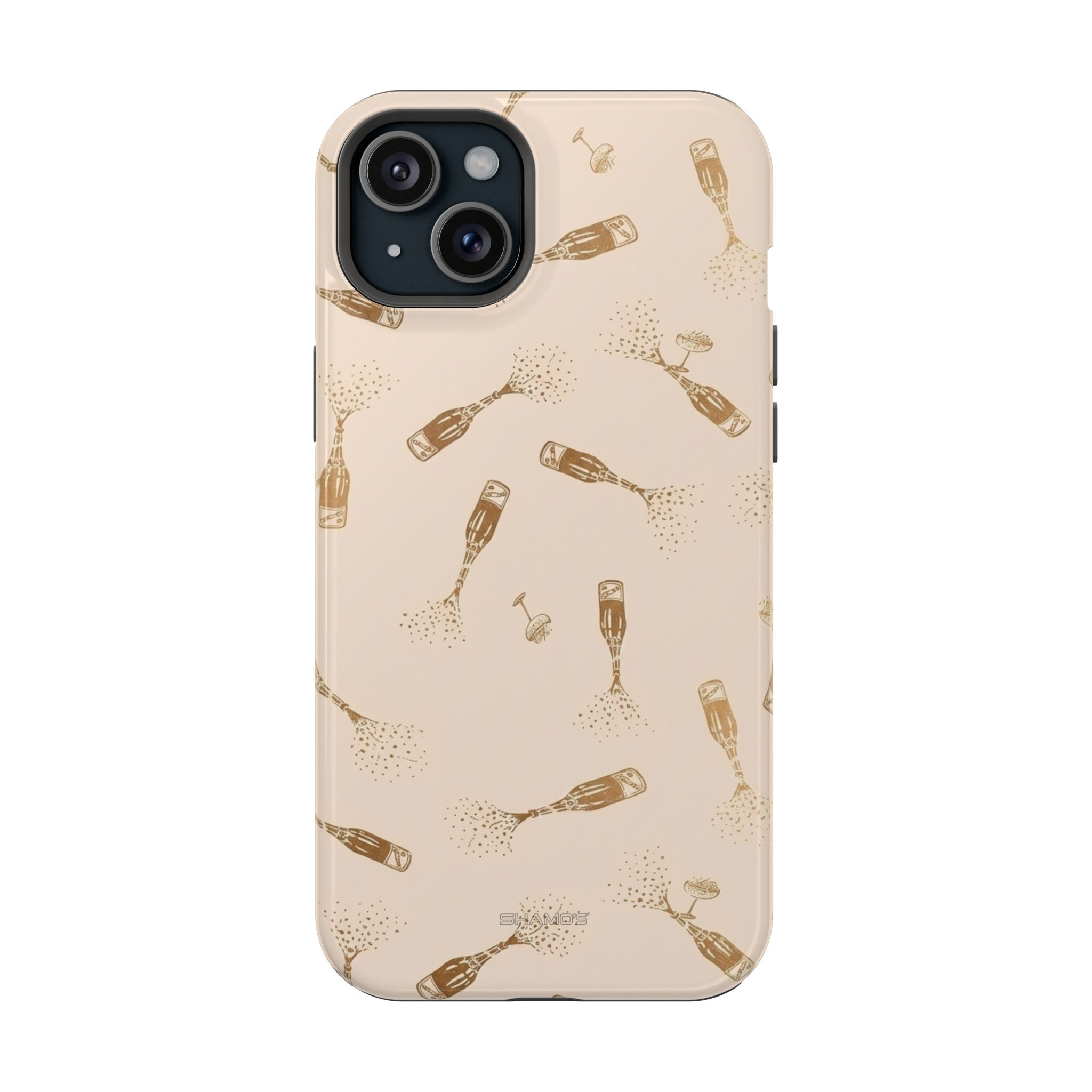 Champagne Bubbles Impact-Resistant Phone Case | MagSafe - iPhone 15 Plus / Glossy - Shamo's