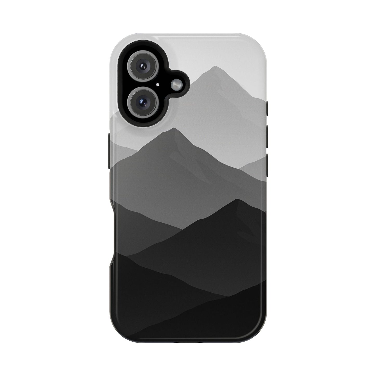 Monochrome Mountain Design iPhone Case | MagSafe  Shamo's iPhone 16 / Glossy