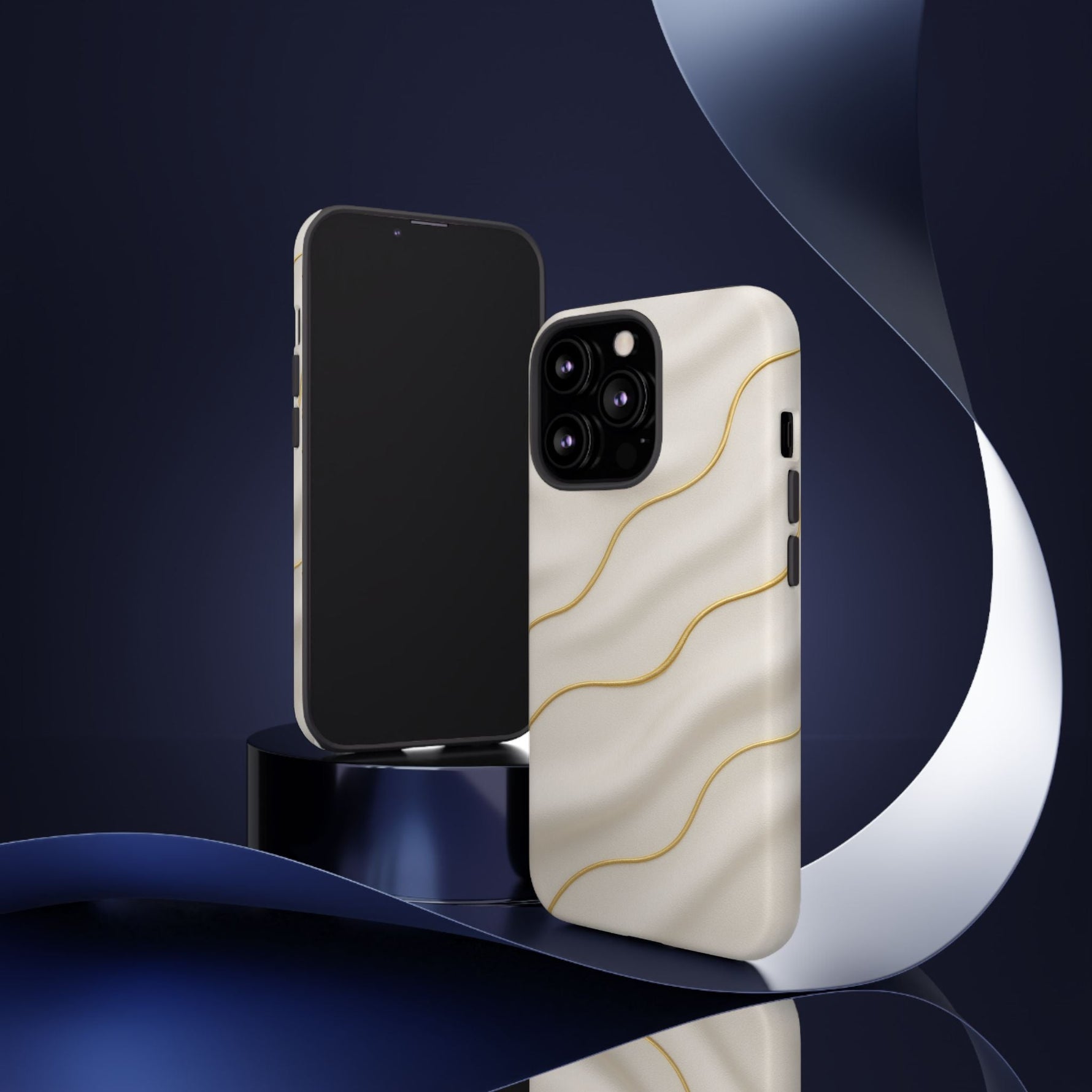 Elegant Gold Wave Tough iPhone Case  Shamo's