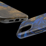 Blue Swirl & Burl Wood Impact iPhone Case | MagSafe compatible  Shamo's