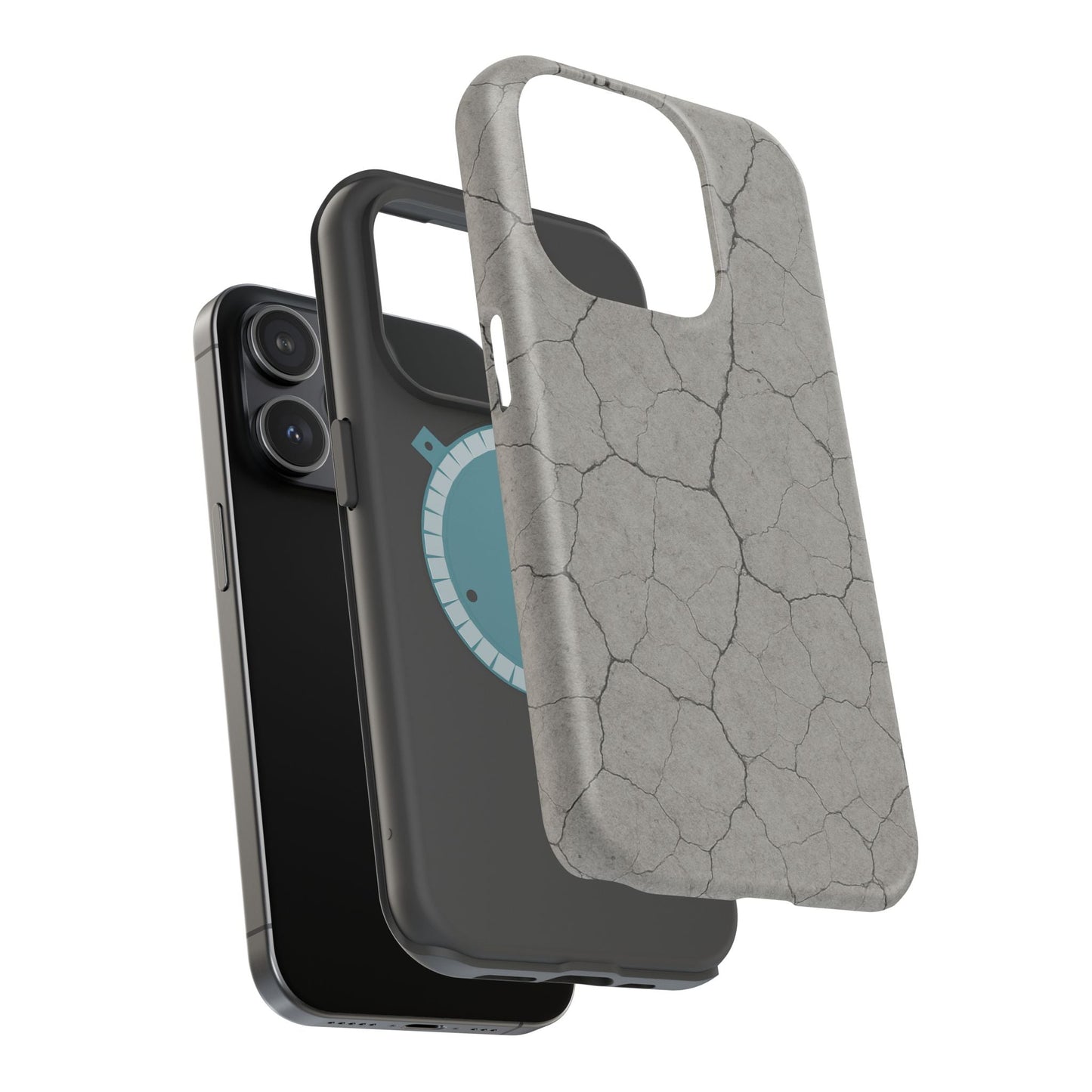 Cracked Concrete Texture iPhone Case with MagSafe compatibility  Shamo's