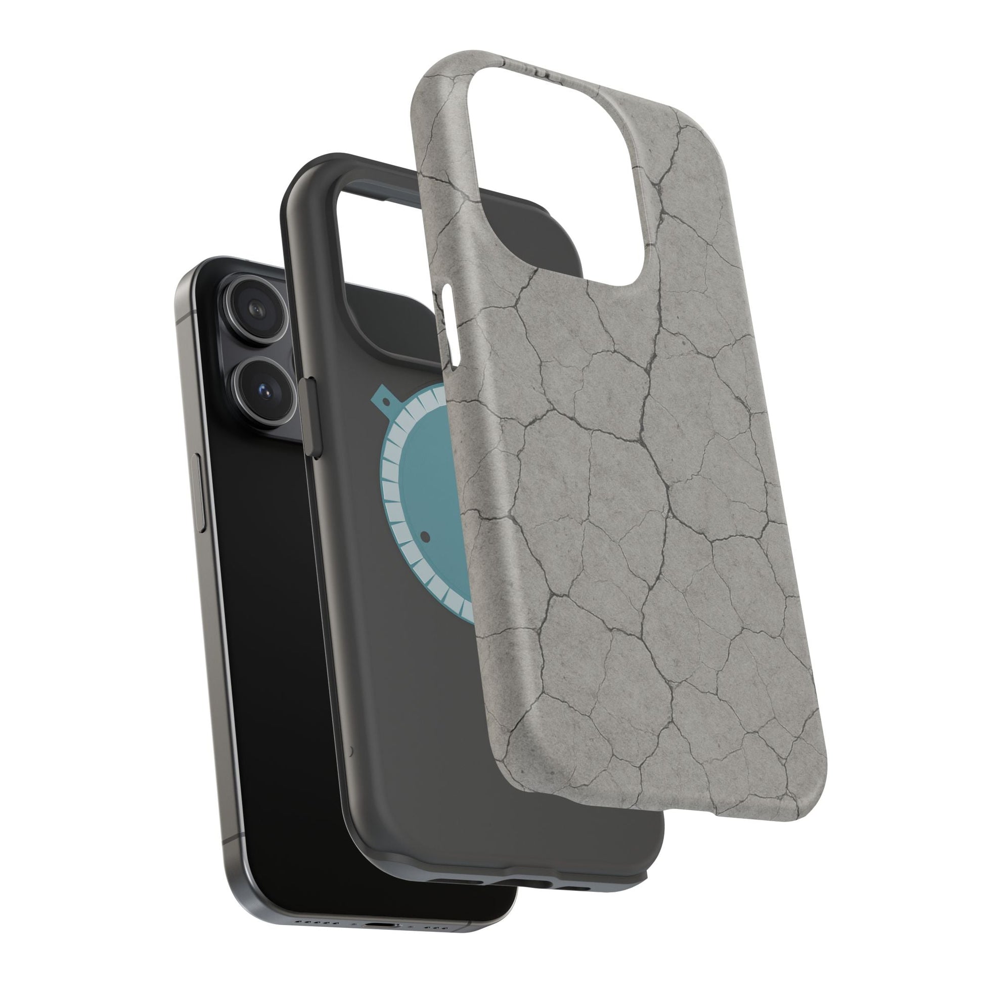 Cracked Concrete Texture iPhone Case with MagSafe compatibility  Shamo's