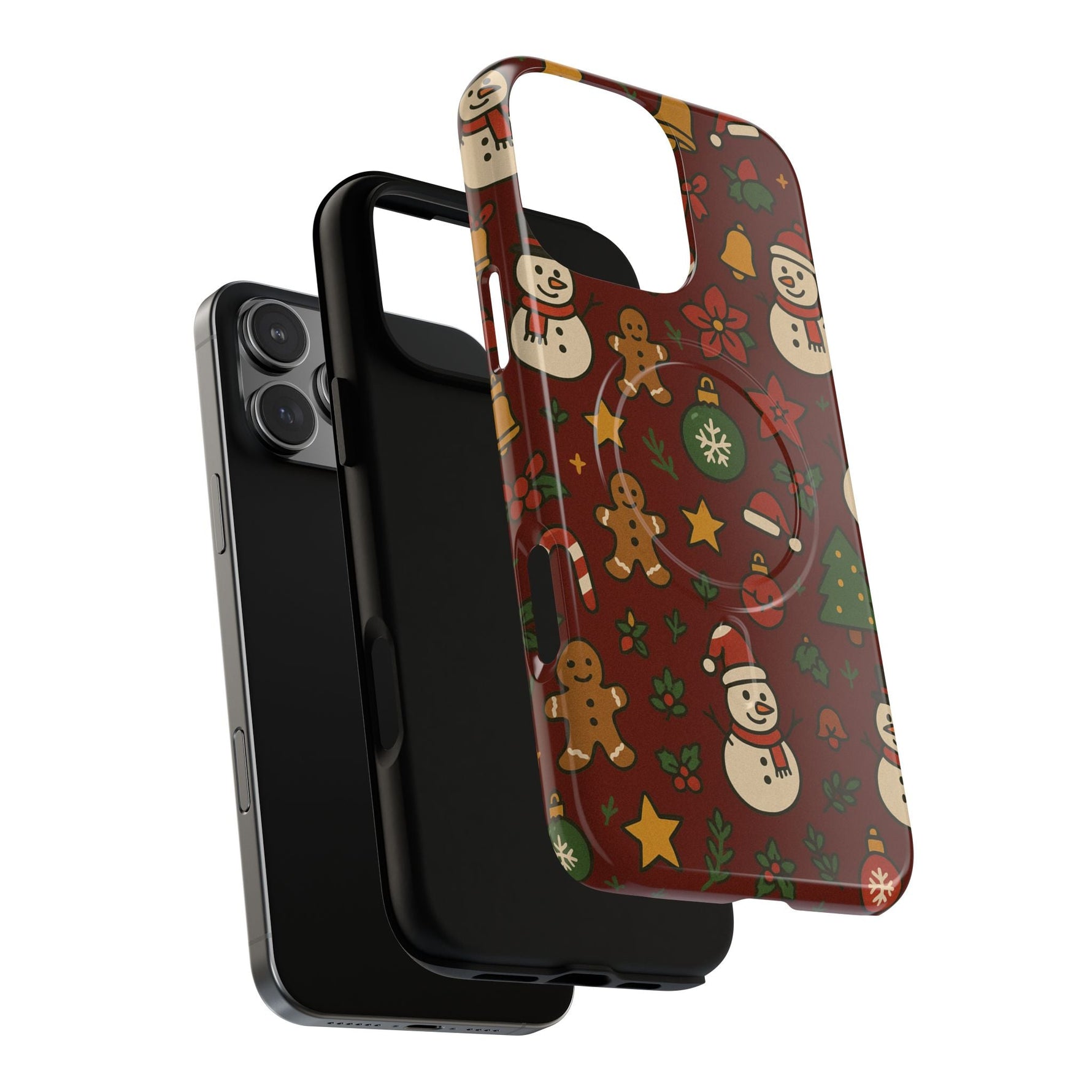 Snowman & Gingerbread Tough iPhone Case (MagSafe compatible)  Shamo's