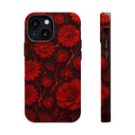Melted Lava Dark Red Floral iPhone Case — MagSafe Compatible  Shamo's iPhone 13 Mini / Matte