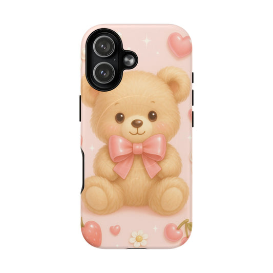 Ribbon Teddy Bear Love iPhone Case with MagSafe