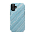 Sky Blue Marble iPhone Case with MagSafe - Shamo's