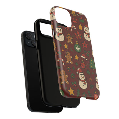 Snowman & Gingerbread Tough iPhone Case (MagSafe compatible)