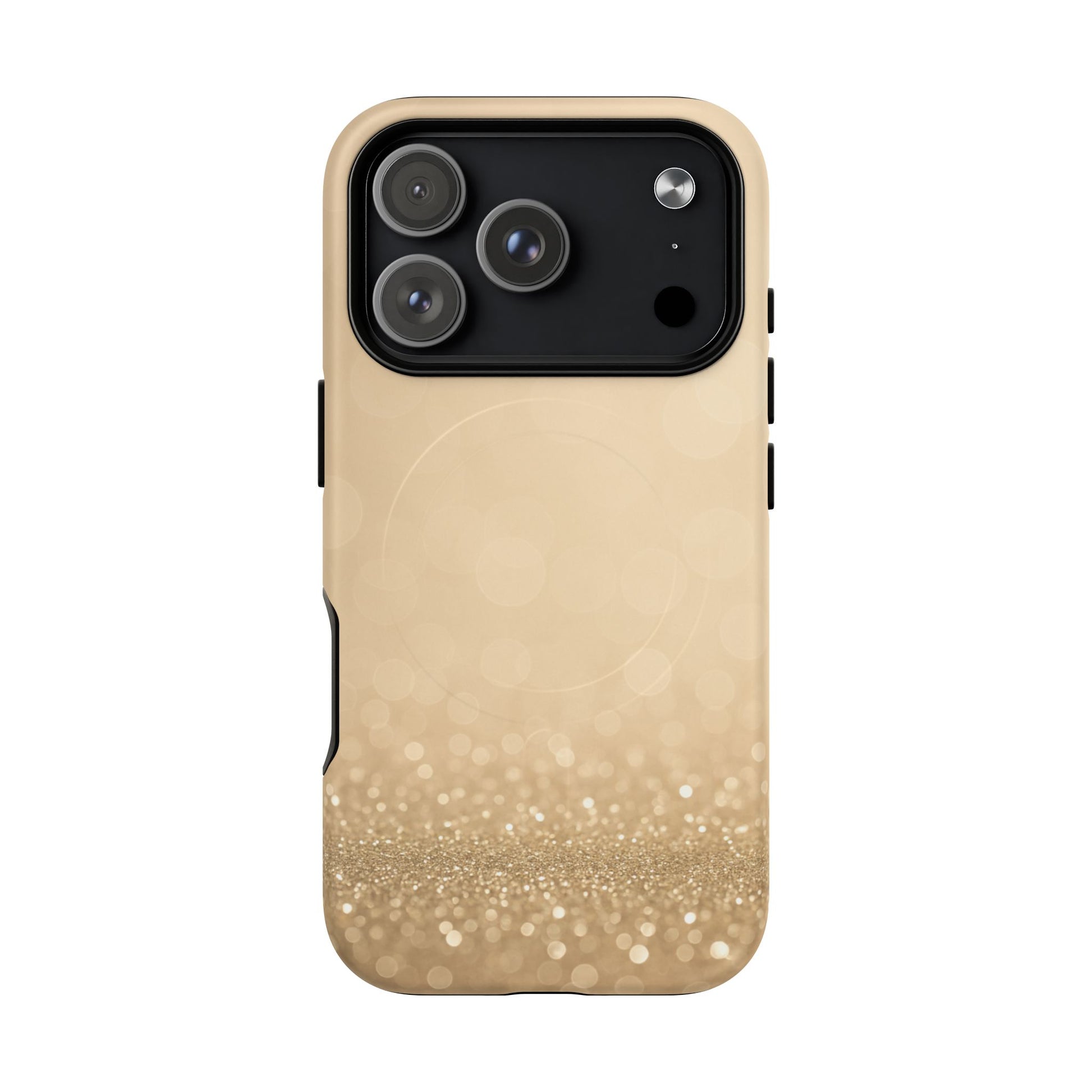 Gold Glitter Holiday iPhone Case — MagSafe-Compatible Design - Shamo's