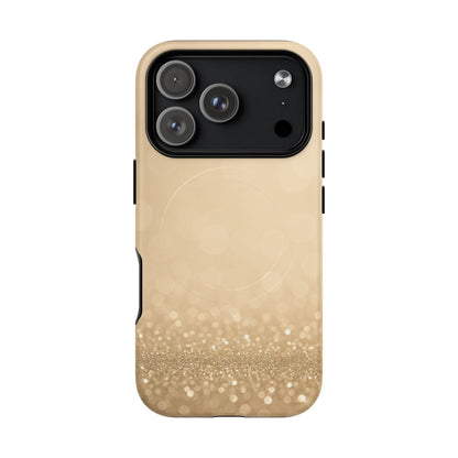 Gold Glitter Holiday iPhone Case — MagSafe-Compatible Design - Shamo's