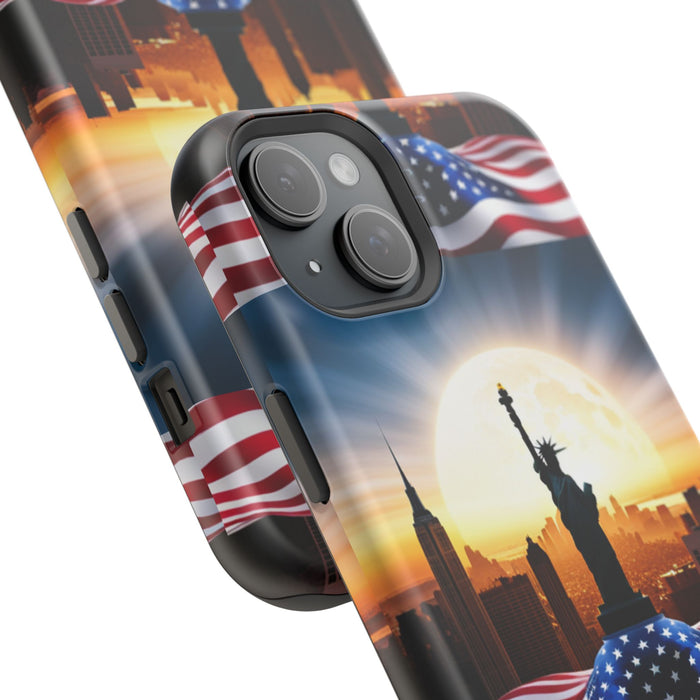 MagSafe American Flag Tough Phone Case: Show Your Patriotism in Style