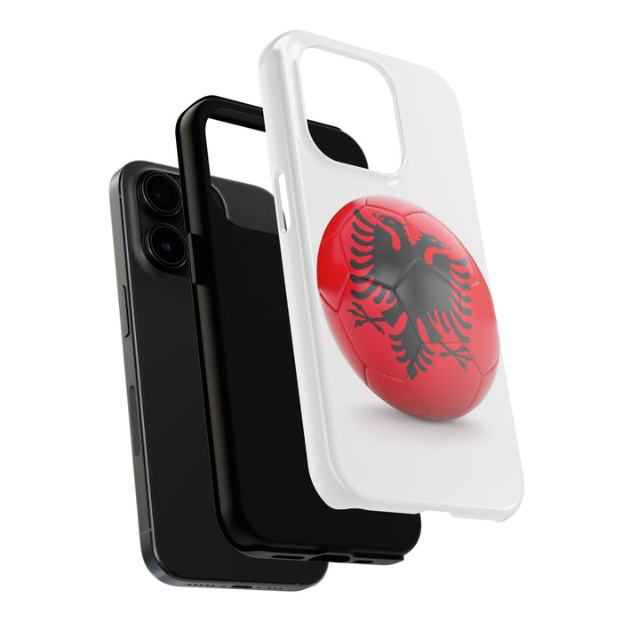 Tough Phone Cases with Albanian soccer flag