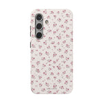 Rosebud Floral Tough iPhone Case | Pink Vintage Flower Protective Cover