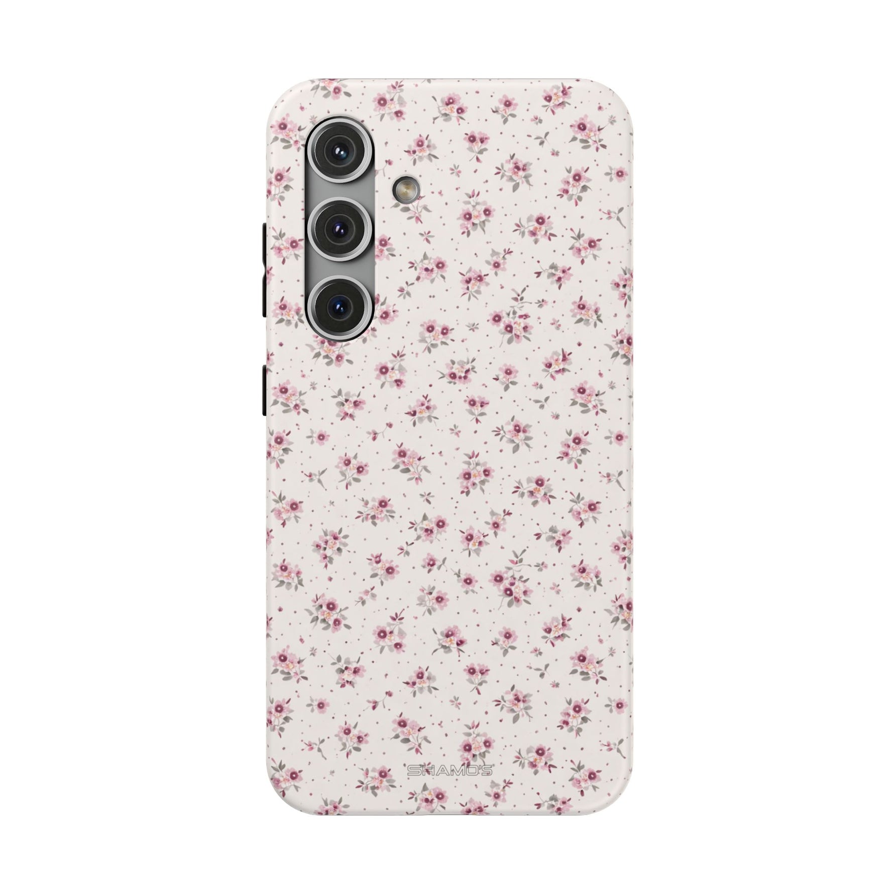 Rosebud Floral Tough iPhone Case | Pink Vintage Flower Protective Cover
