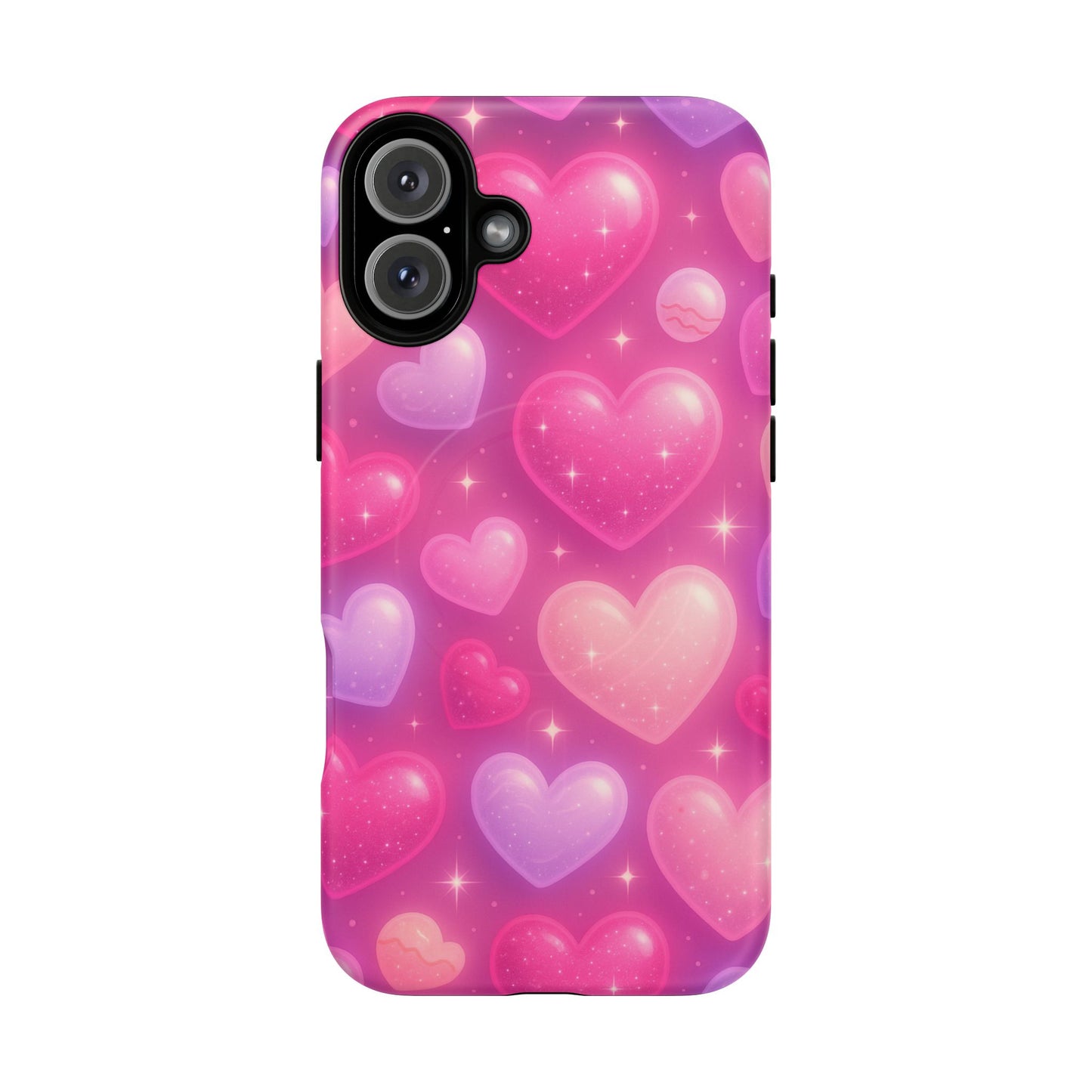 Glitter Hearts Cases for iPhones with MagSafe
