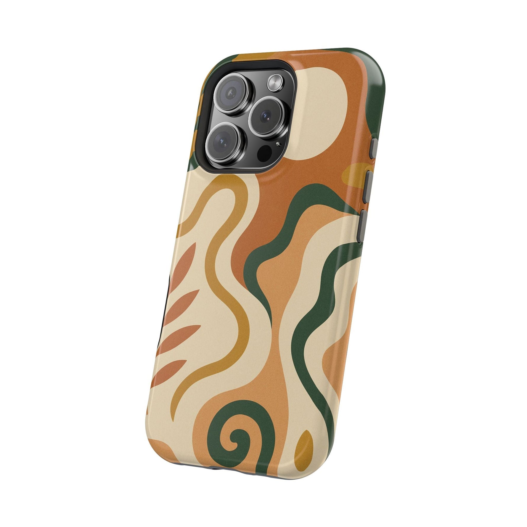 Abstract Earth-Tone Impact iPhone Case — MagSafe  Shamo's