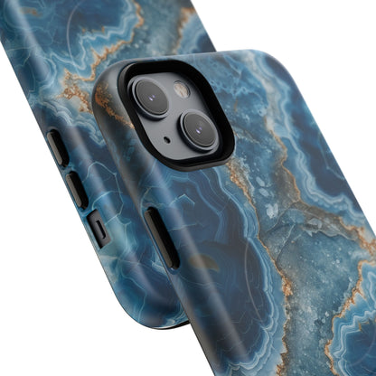 Blue Agate Marble iPhone Case —with MagSafe