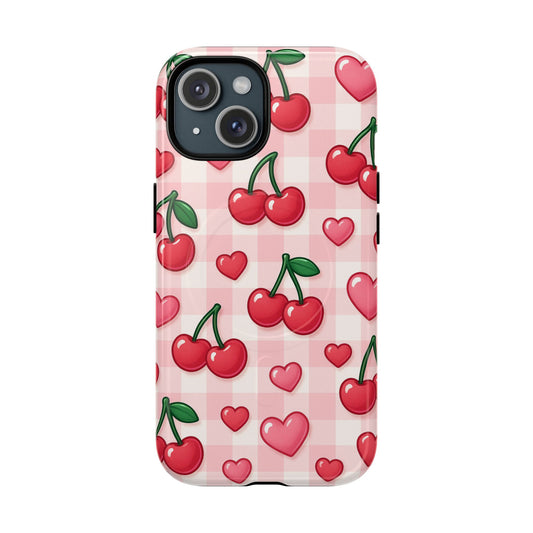 Y2K Cherries & Hearts iPhone Case | MagSafe