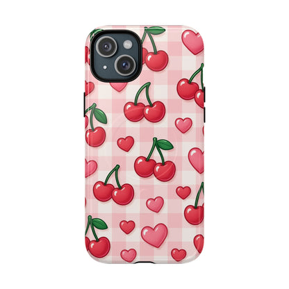 Y2K Cherries & Hearts iPhone Case | MagSafe