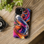 Liquid Aurora MagSafe Phone Case – Colorful Chrome-Effect Swirls | Glossy