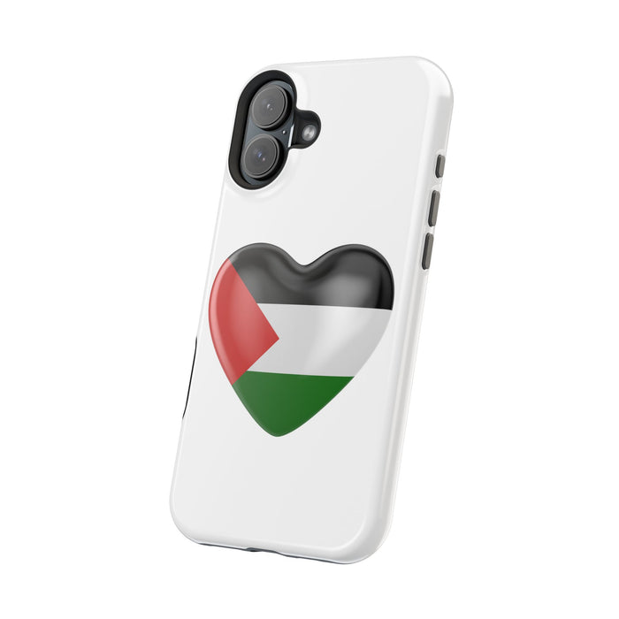 MagSafe Tough Cases with Palestinian flag in heart shape